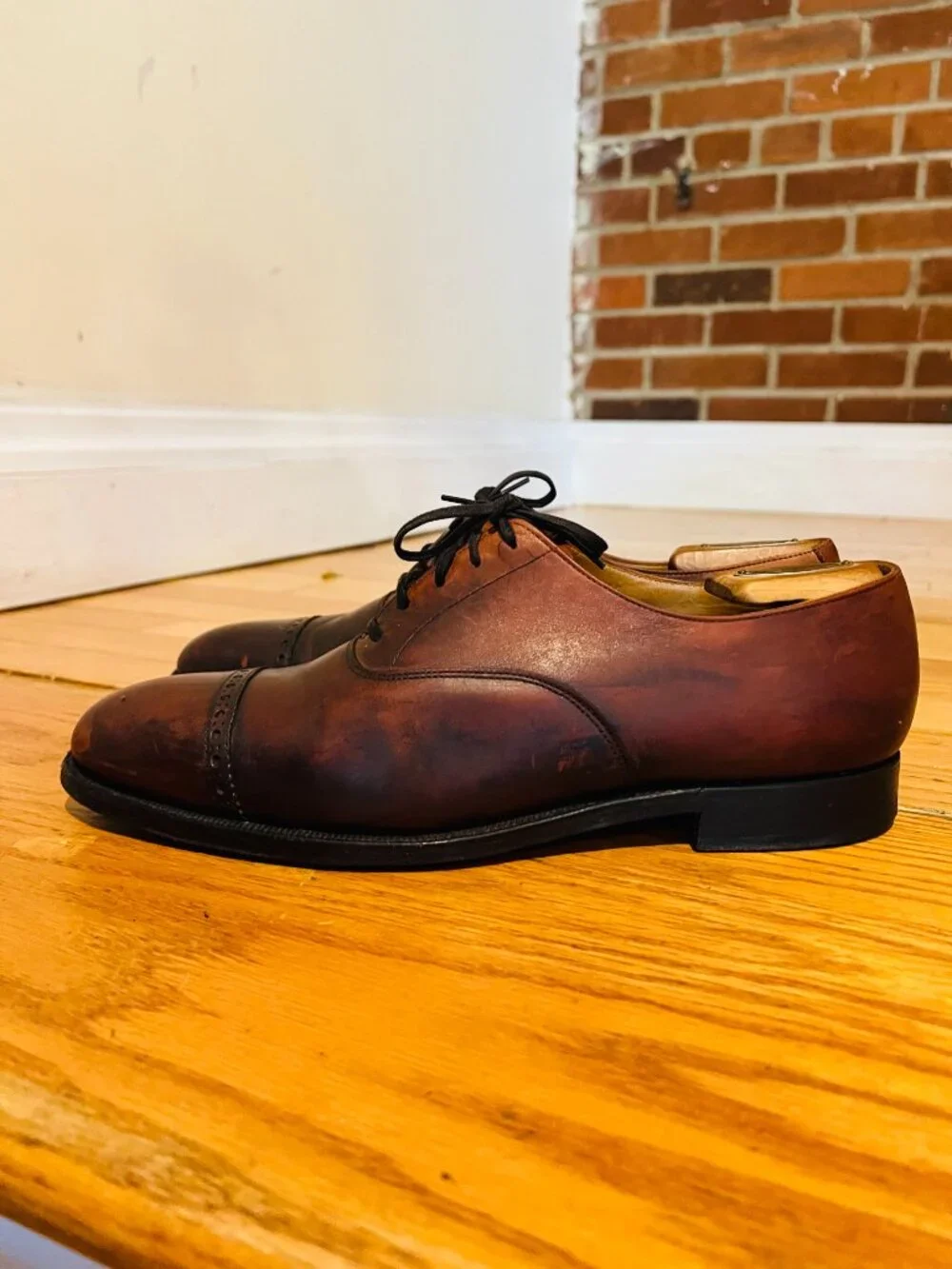 Dunhill X Poulsen & Skone Derby Dress Shoes In Brown Size 9.5 D US $930